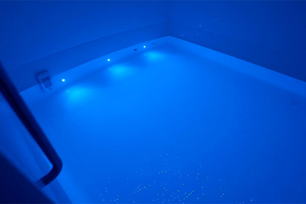 Ocean Float Rooms –interior view of a durable floatation tank built for commercial use