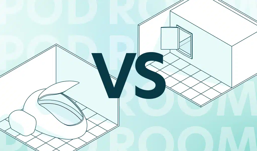 Float pod vs float room illustration
